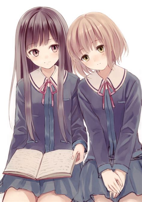 two cute anime best friends